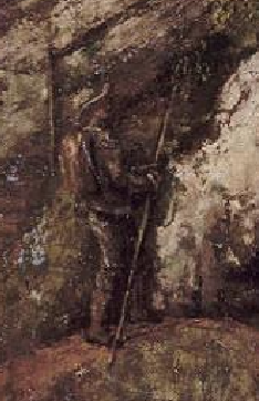Détail du voyageur de la Caverne des Géants de Courbet