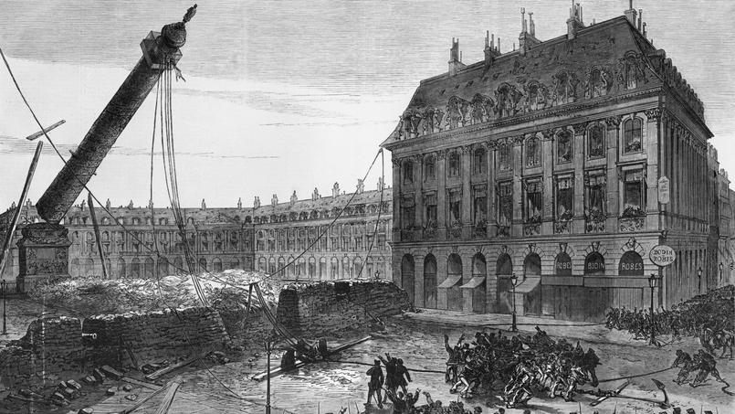16 mai 1871 : la colonne de Vendôme et la statue de Napoléon est renversée