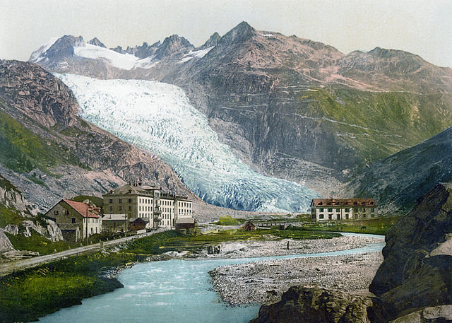 Glacier du Rhône vers 1900