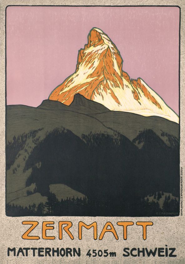 Affiche de Zermatt par Emil Cardinaux (1908)