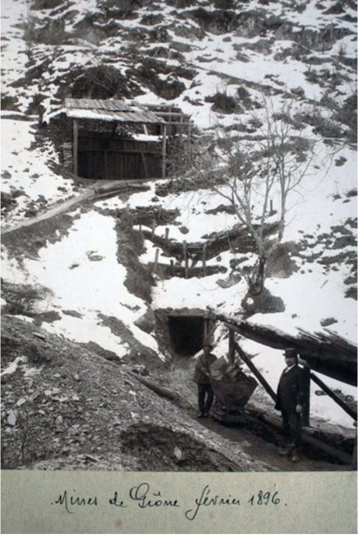 Mines de Grône en Valais (1896 février)